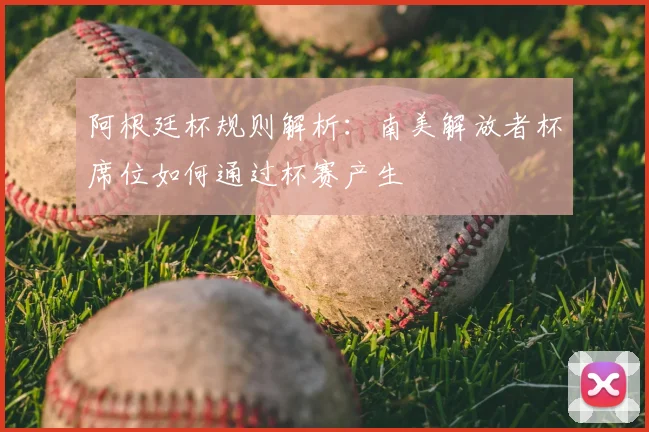 阿根廷杯规则解析:南美解放者杯席位如何通过杯赛产生